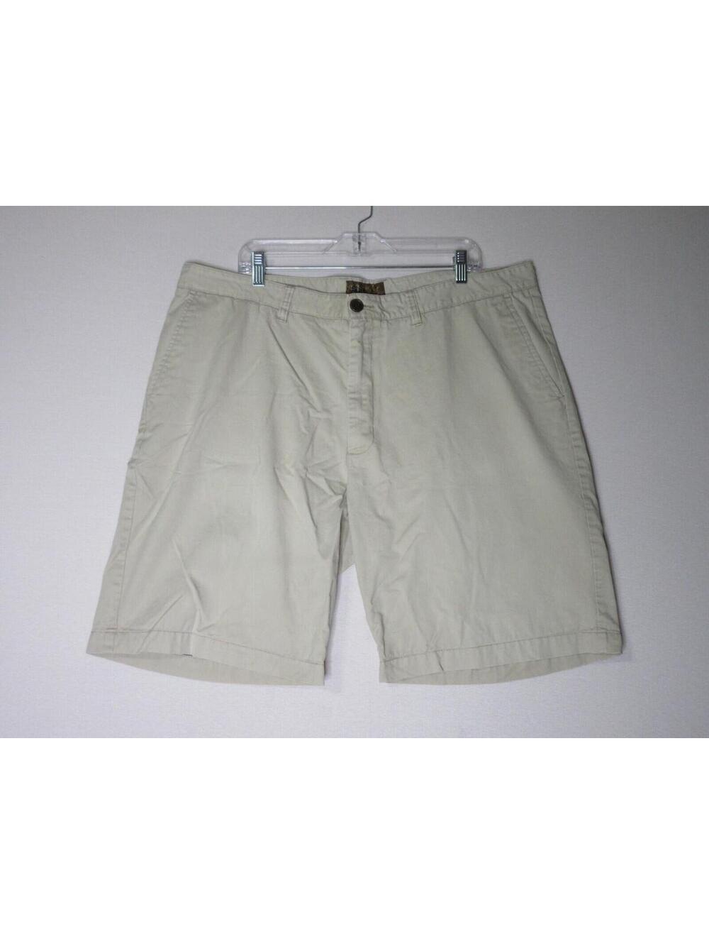 Blue Pronto Uomo Mens High Rise Slash Pockets Chino Shorts Single Button Size 42